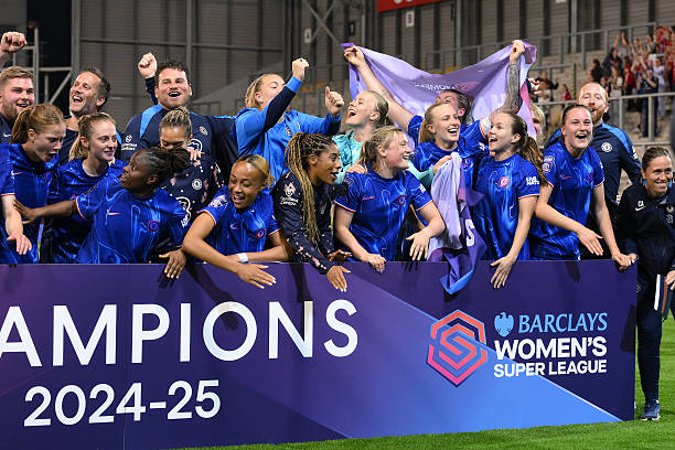 Chelsea Women celebrate WSL title