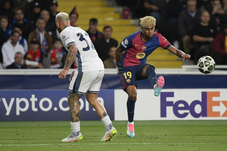 Yamal during the match