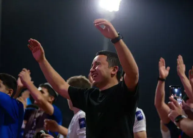 Uzbekistan Head Coach Reacts After Historic Championship Win