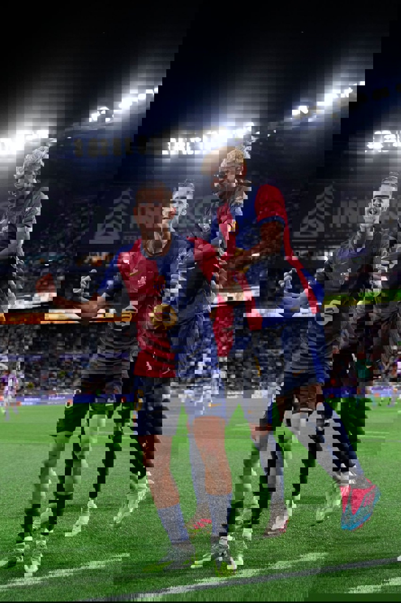 Lamine Yamal celebrating