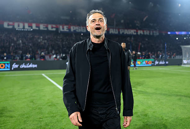 Luis Enrique with PSG