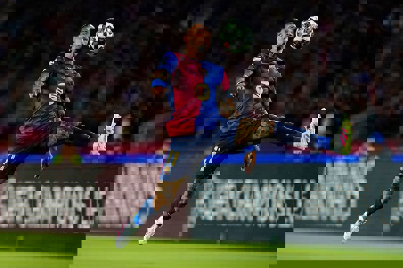Raphinha in action for Barcelona
