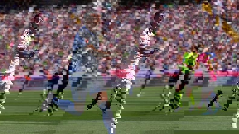 Kylian Mbappe in action