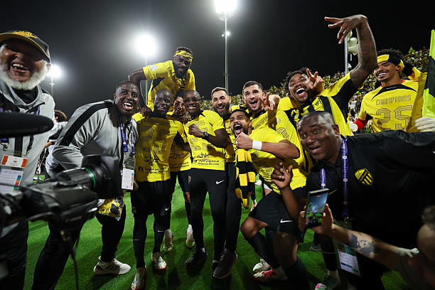 Al-Ittihad players celebrating