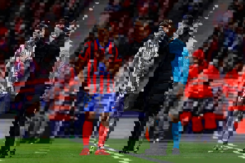 Julian Alvarez and Diego Simeone
