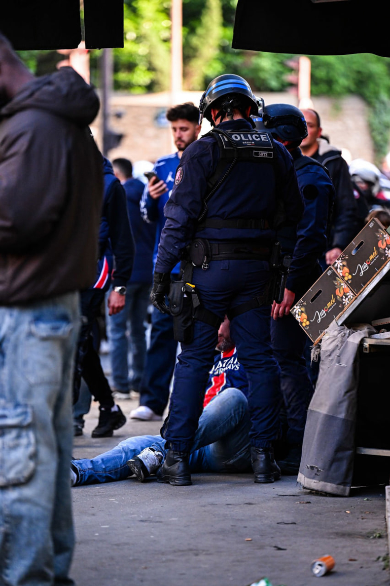 PSG fans in Paris