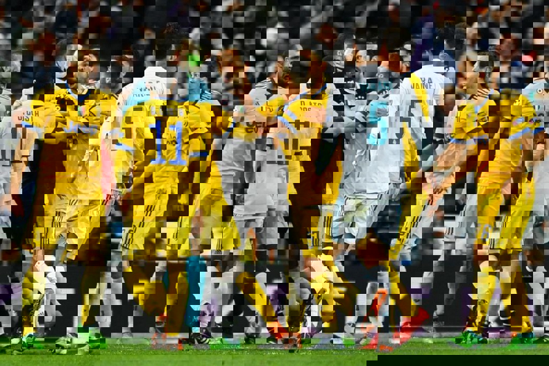 Buffon protesting