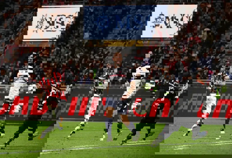 Milan players celebrating