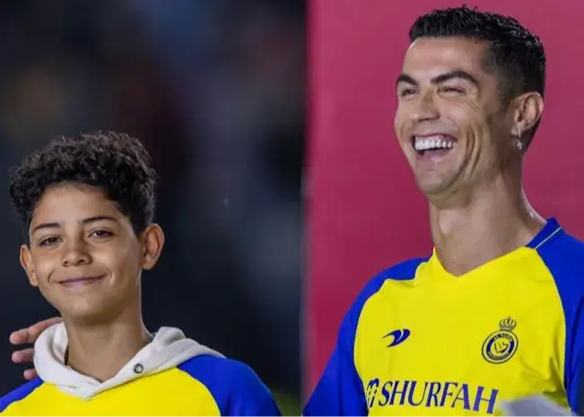 Cristiano Ronaldo Celebrates Son's First Portugal U15 Match