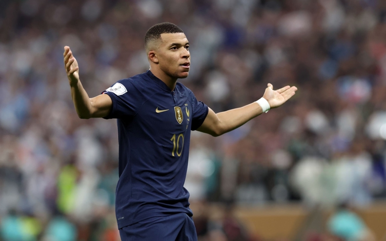 Kylian Mbappe in action