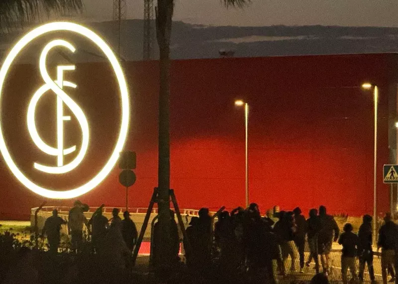 Sevilla Fans' Fury: Night Attack on Club Training Ground!